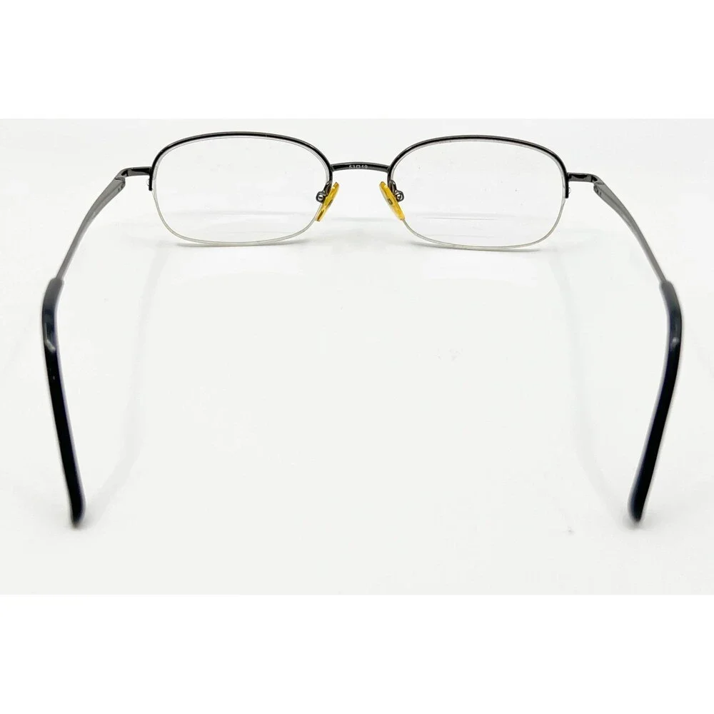 Caravaggio Eyeglasses Unisex Gunmetal Half Rim Rocco Gun 53-19-145